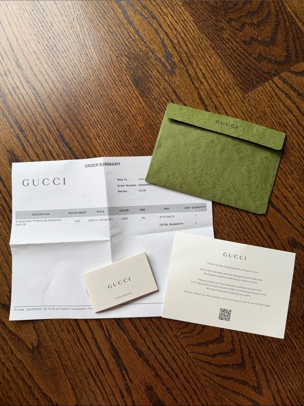 Gucci Tan Beige GG Canvas Slide Mules - Picture 4 of 4